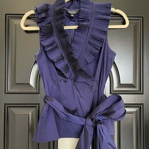 Adrianna Papell belted evening ruffle top